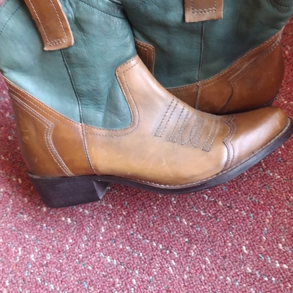 MIA Shoes - MIA Green and Brown Leather Boots
